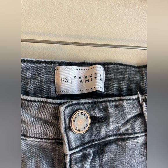 Parker Smith Distressed Gray/Black Straight Leg Jeans - Picture 2 of 4